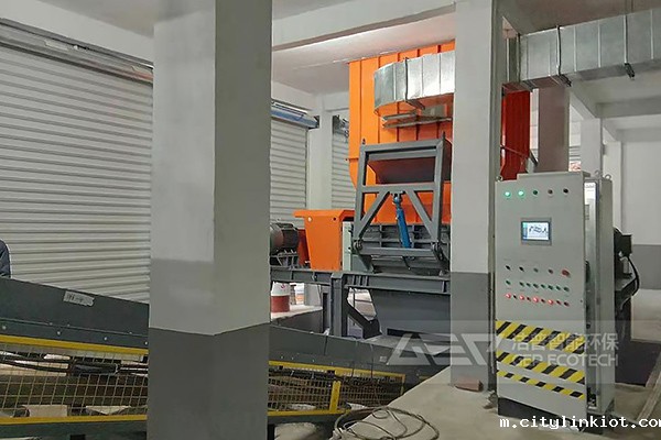 福建大件垃圾剪切式破碎机,大型垃圾分类处理设备生产线项目案例
