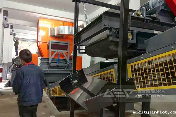 福建大件垃圾剪切式破碎机,大型垃圾分类处理设备生产线项目案例