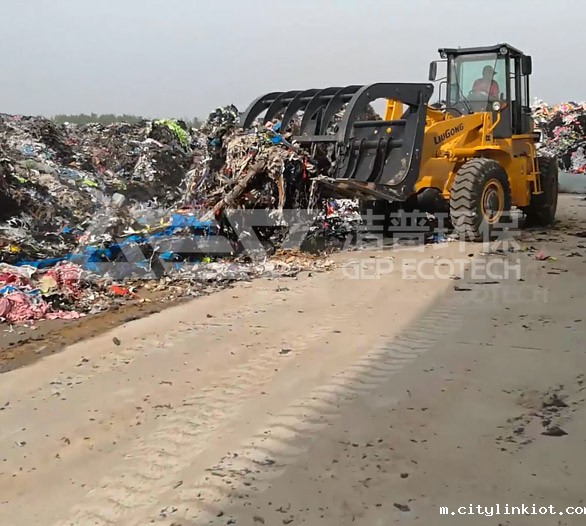 废旧布料撕碎现场项目